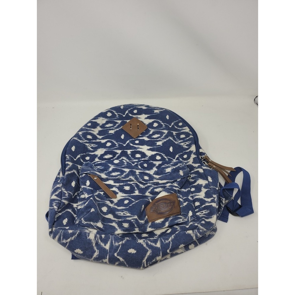 Dickies Small Backpack Blue Animal Print Zipper